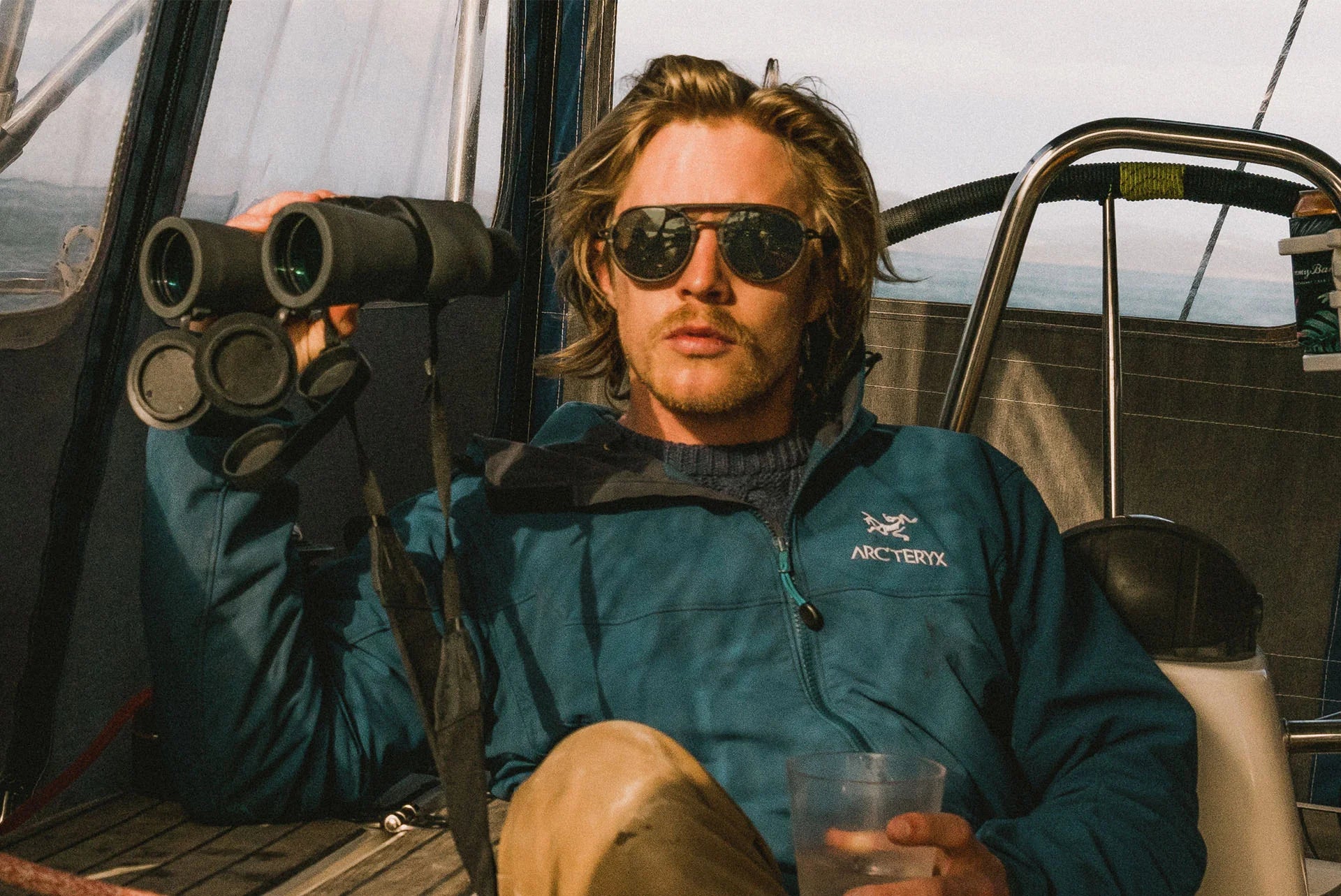 dolomite_slate_brown Ombraz unisex dolomite armless, string sunglasses with cord