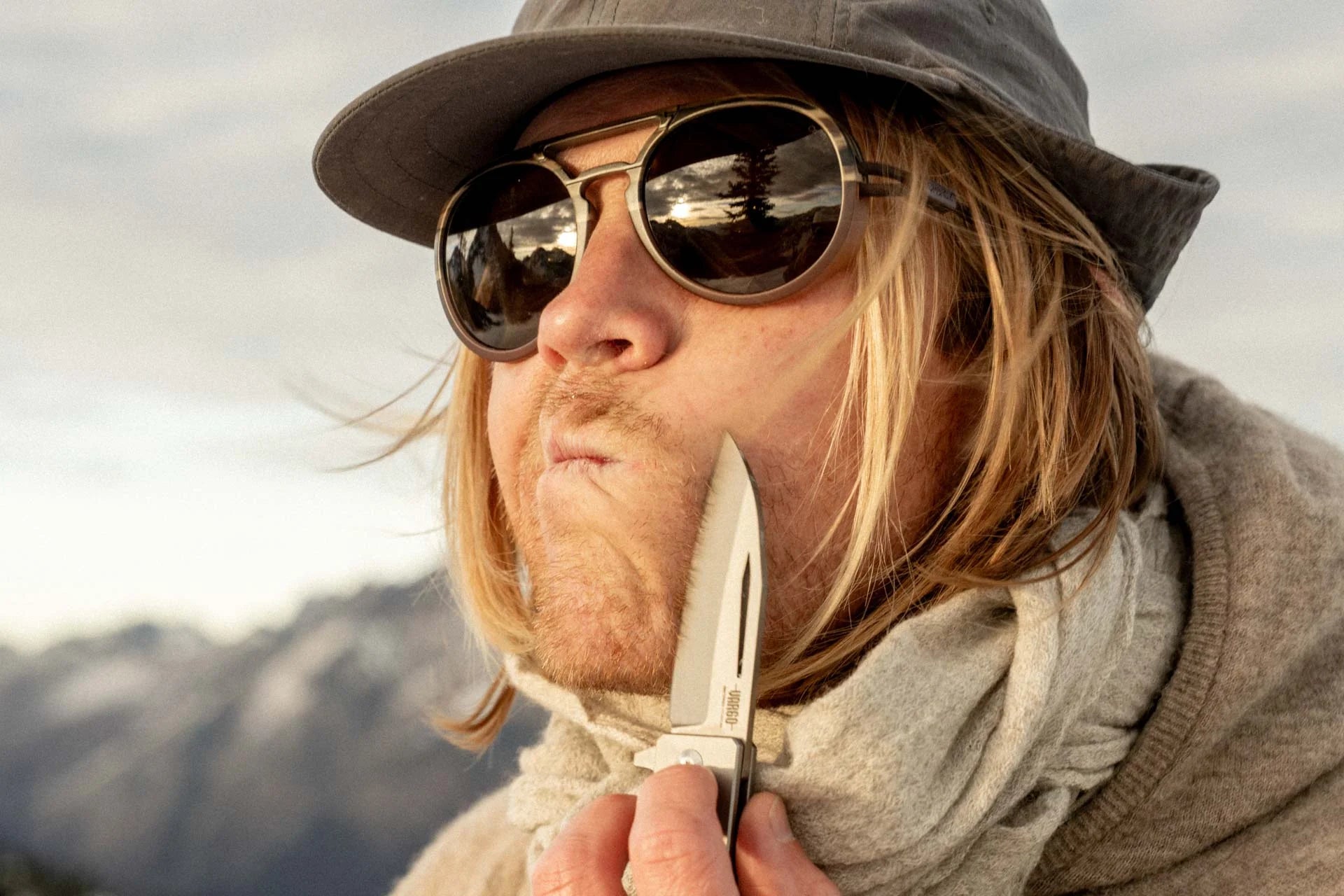 dolomite_slate_brown Ombraz unisex dolomite armless, string sunglasses with cord