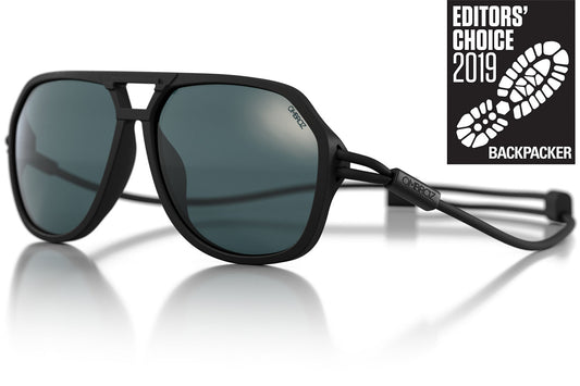 charcoal_grey Ombraz unisex classic charcoal grey armless rope sunglasses, Editors' choice award