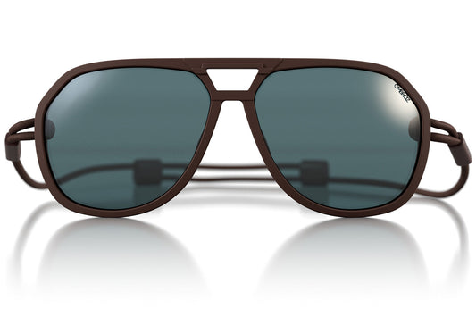 MATTEBROWN_GREY Ombraz unisex brown grey classic armless sunglasses with cord