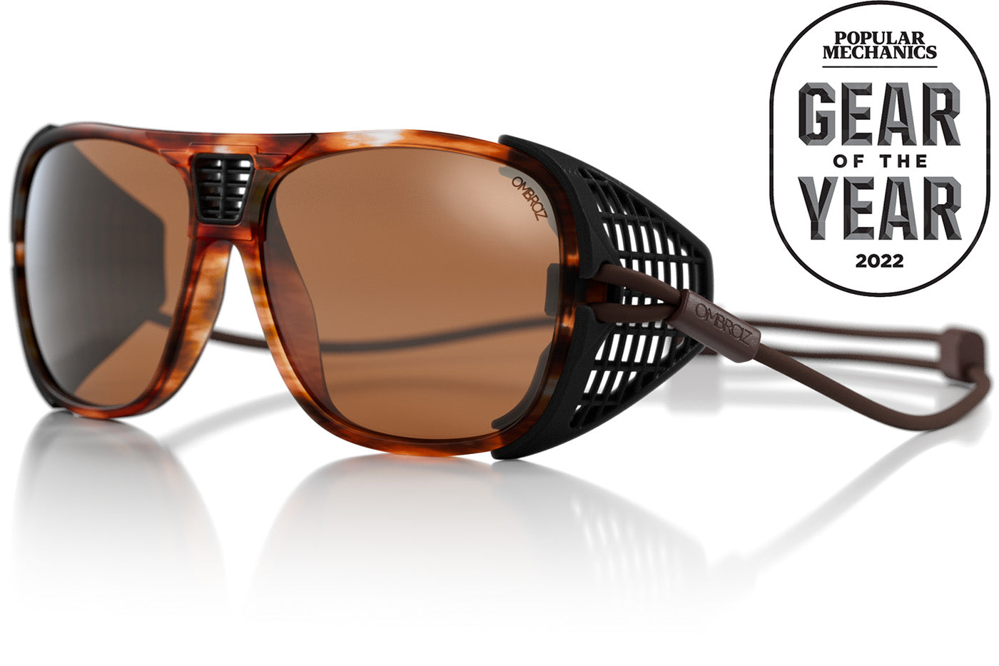 Ember_brown_shields Ombraz unisex ember brown leggero armless string sunglasses with visors