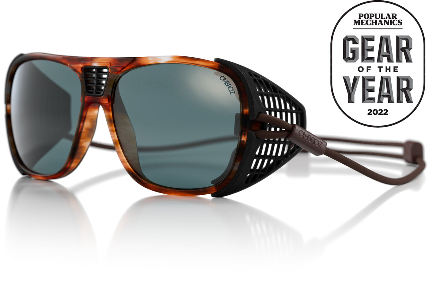 Ember_grey_shields Ombraz unisex ember grey leggero armless strap sunglasses with visors