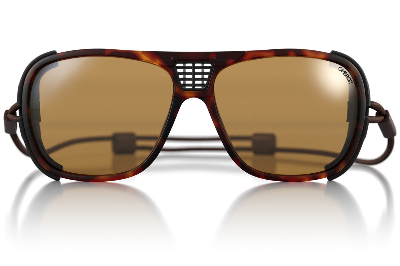 Tortoise_yellow_shields Ombraz unisex tortoise yellow leggero armless strap sunglasses with visors