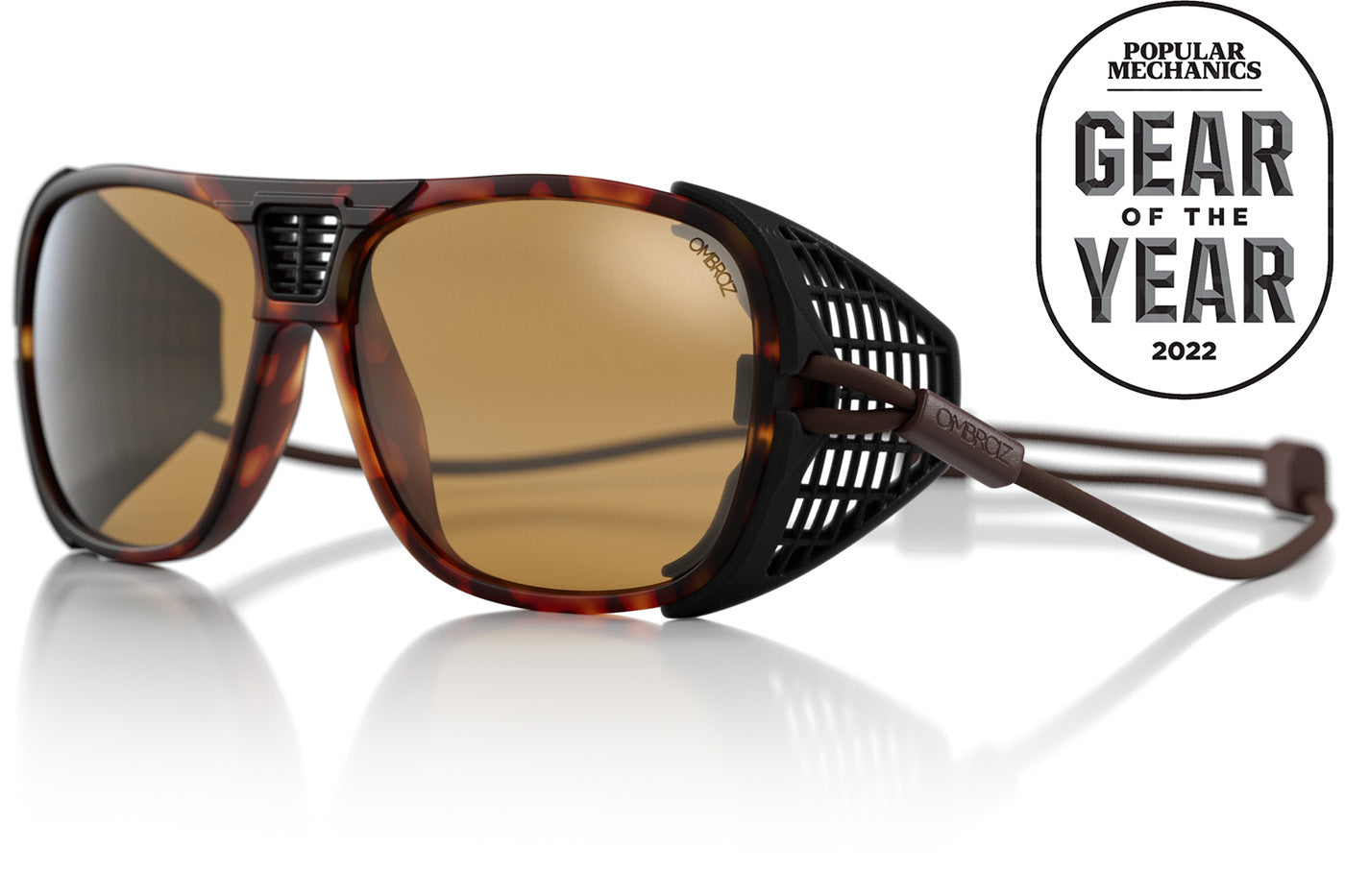 Tortoise_yellow_shields Ombraz unisex tortoise yellow leggero armless rope sunglasses with visors