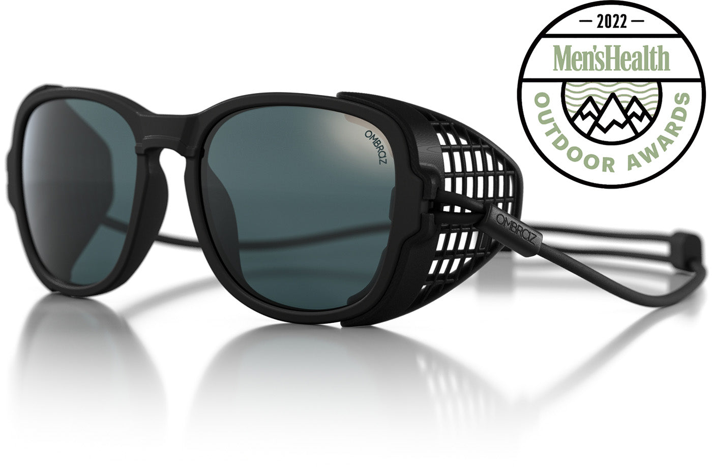 Charcoal_grey_shields Ombraz unisex charcoal grey Teton armless strap sunglasses