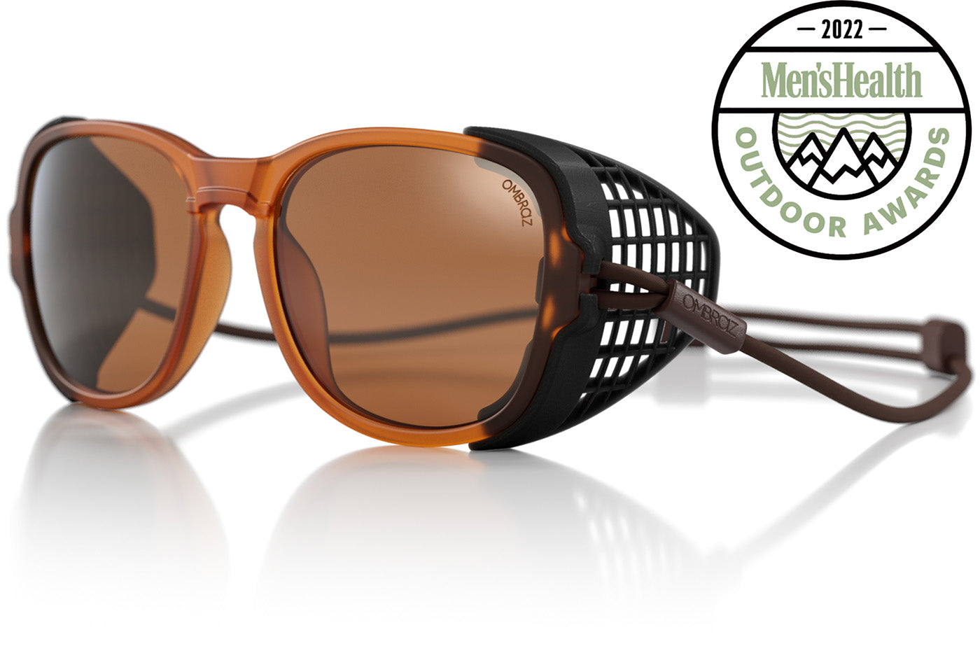 Honey_brown_shields Ombraz unisex honey brown Teton armless strap sunglasses