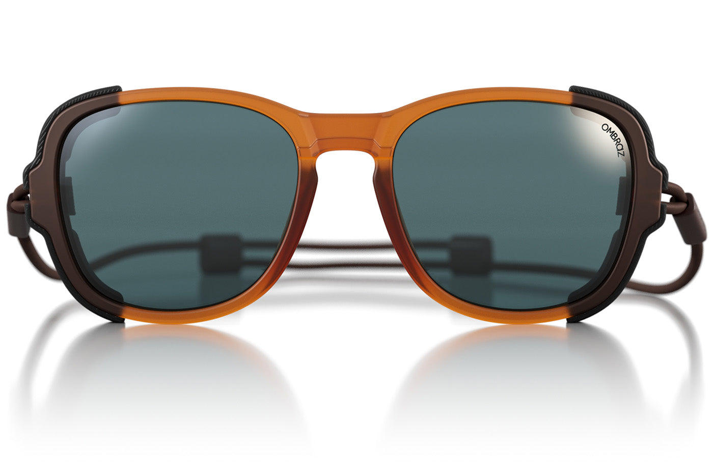 Honey_grey_shields Ombraz unisex honey grey Teton armless string sunglasses