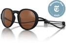 VIALE_CHARCOAL_BROWN Side shot of Ombraz charcoal brown viale armless strap sunglasses 