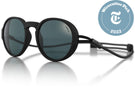 Close up of Ombraz charcoal grey viale armless rope sunglasses VIALE_CHARCOAL_GREY